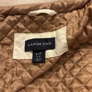 Lands' End Tan Quilted Outerwear